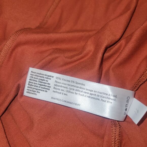 NWOT Eileen Fisher Rust Orange Pekoe Viscose Jersey Jewel Neck Tunic Tee Top S - Picture 12 of 12
